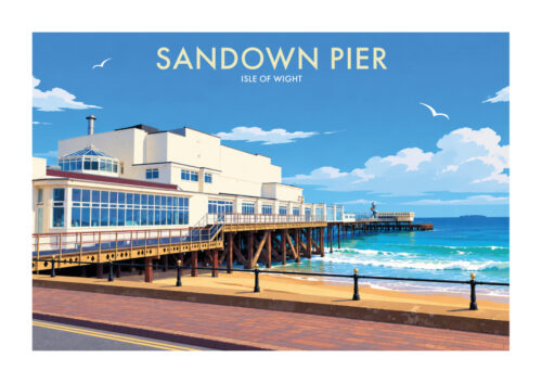 sandown pier isle of wight art print